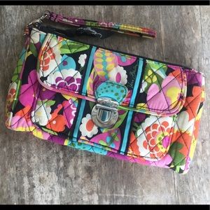 Vera Bradley Pushlock Wristlet Wallet Va Va Bloom